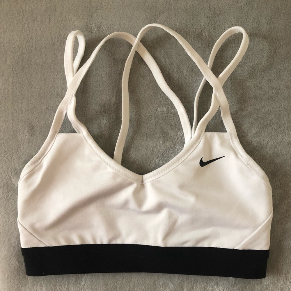 White Nike Sports Bra